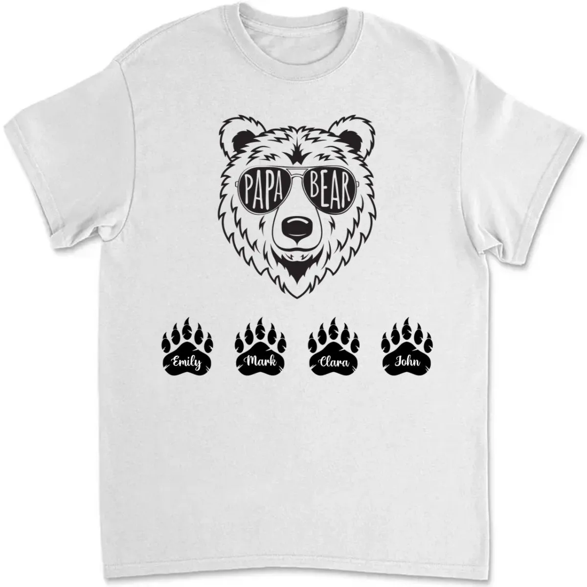 Papa - Papa Bear - Personalized T-Shirt