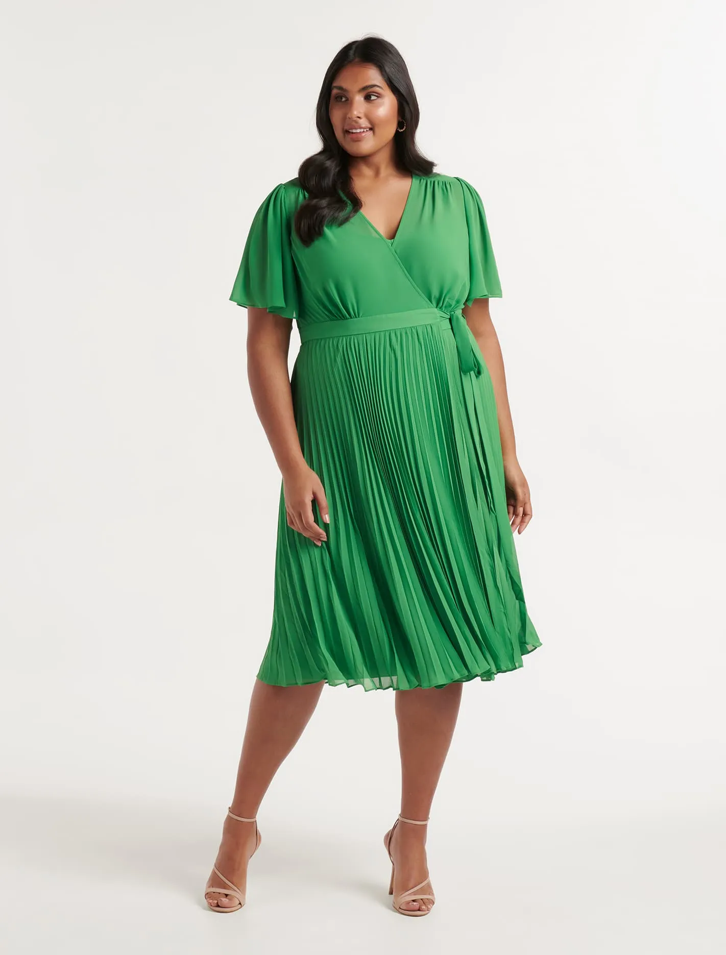 Penelope Curve Pleated Dress
