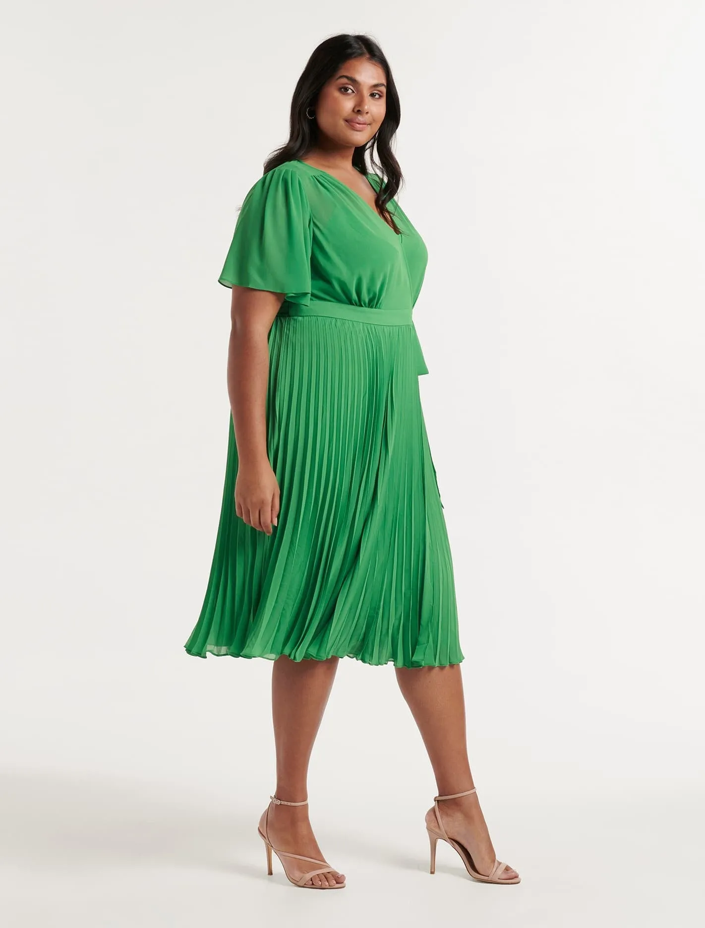 Penelope Curve Pleated Dress