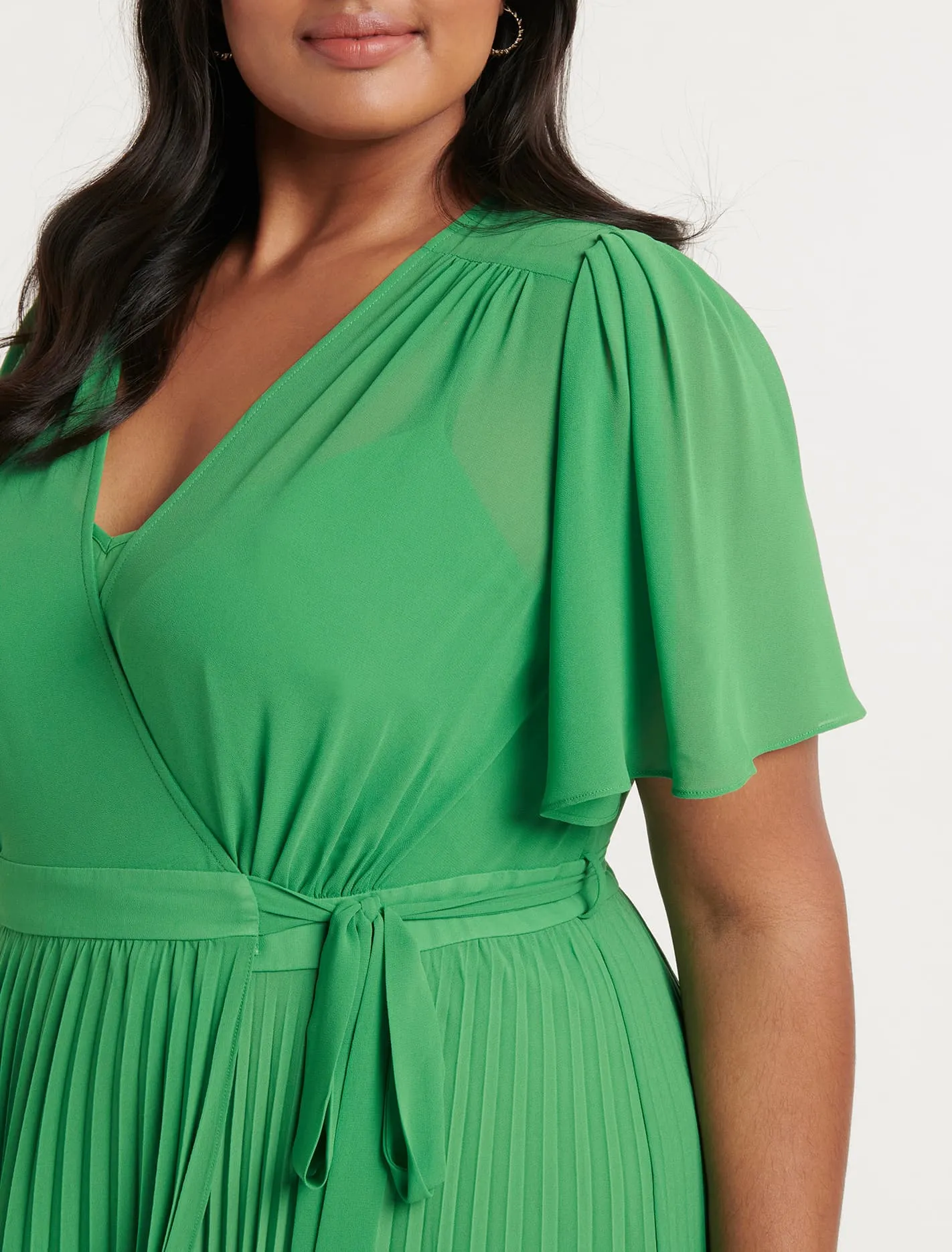 Penelope Curve Pleated Dress