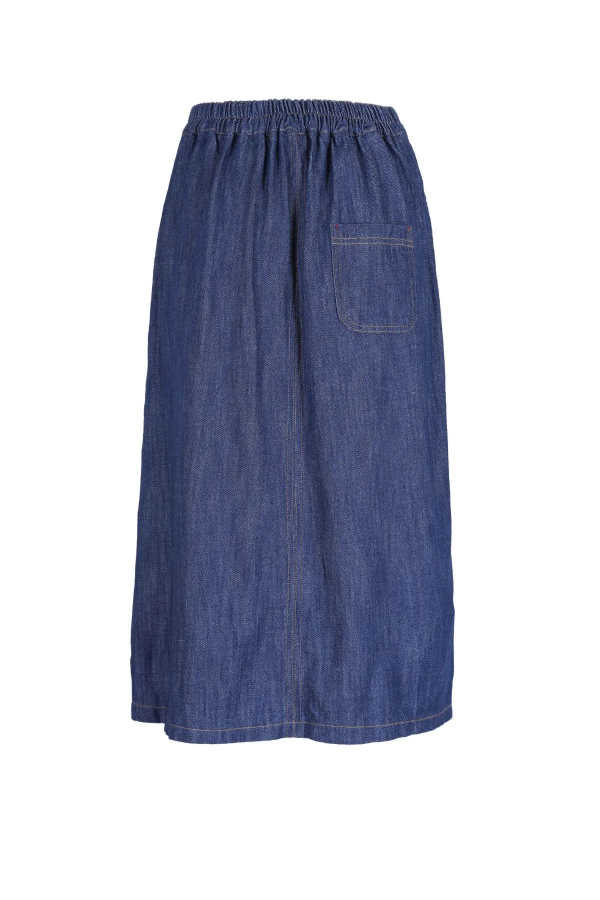 Phoenix Denim Midi Skirt Mid Wash