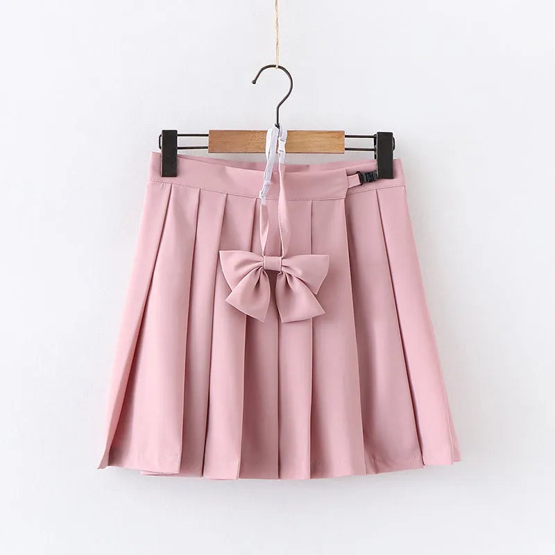 Plaid pleated skirt   tie PL50419