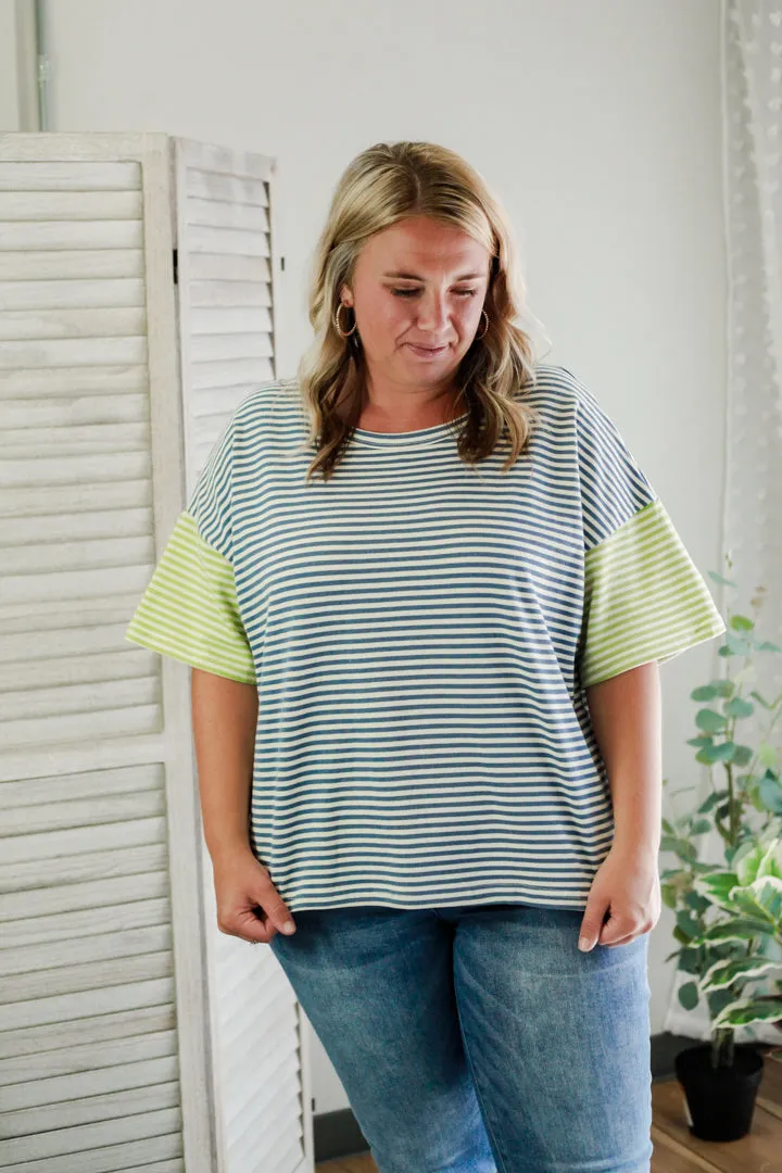 PLUS Contrast Stripe Tee