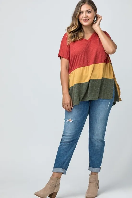 Plus Size Fall colors top