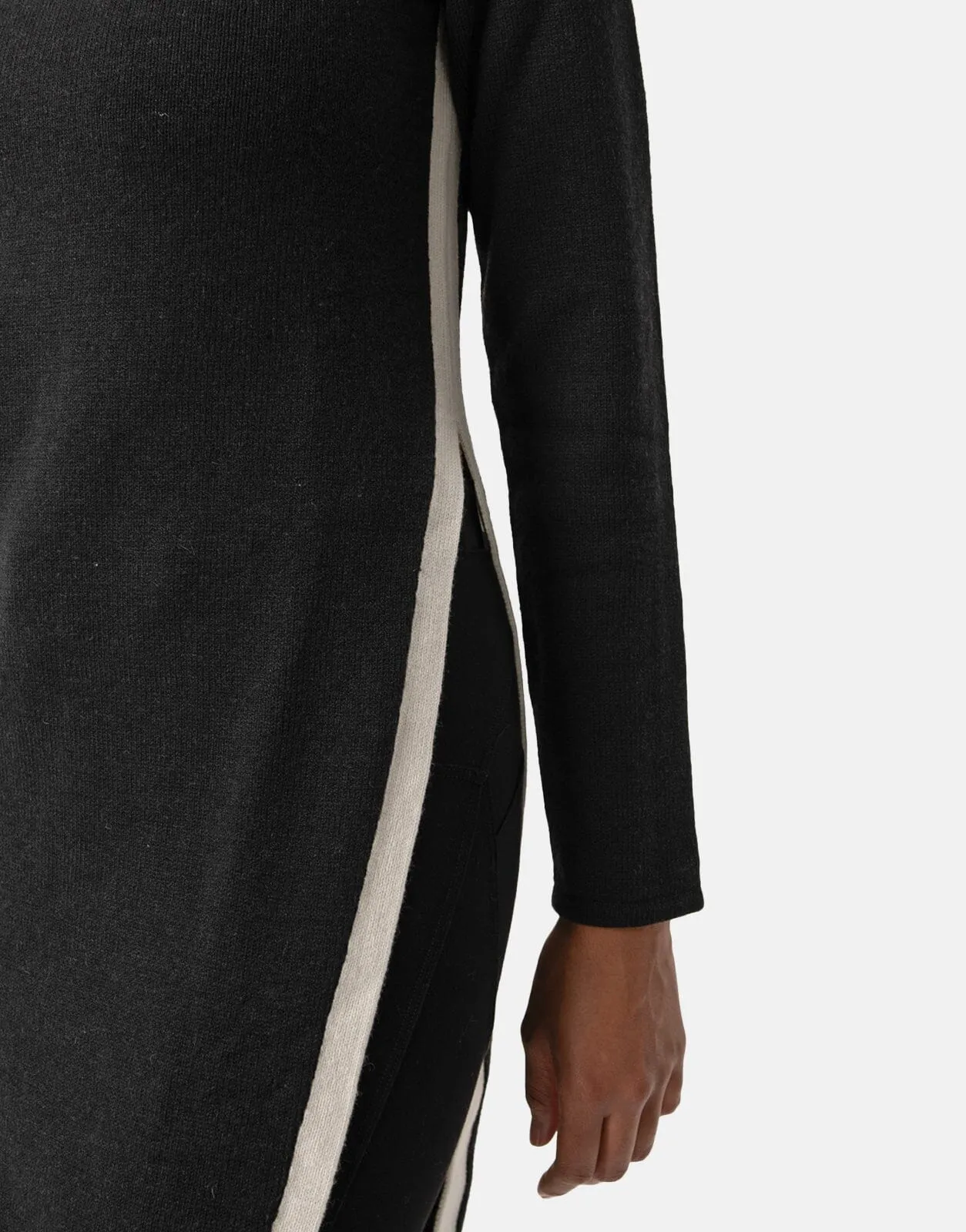 Polo Maya LS Black Knit Long Top