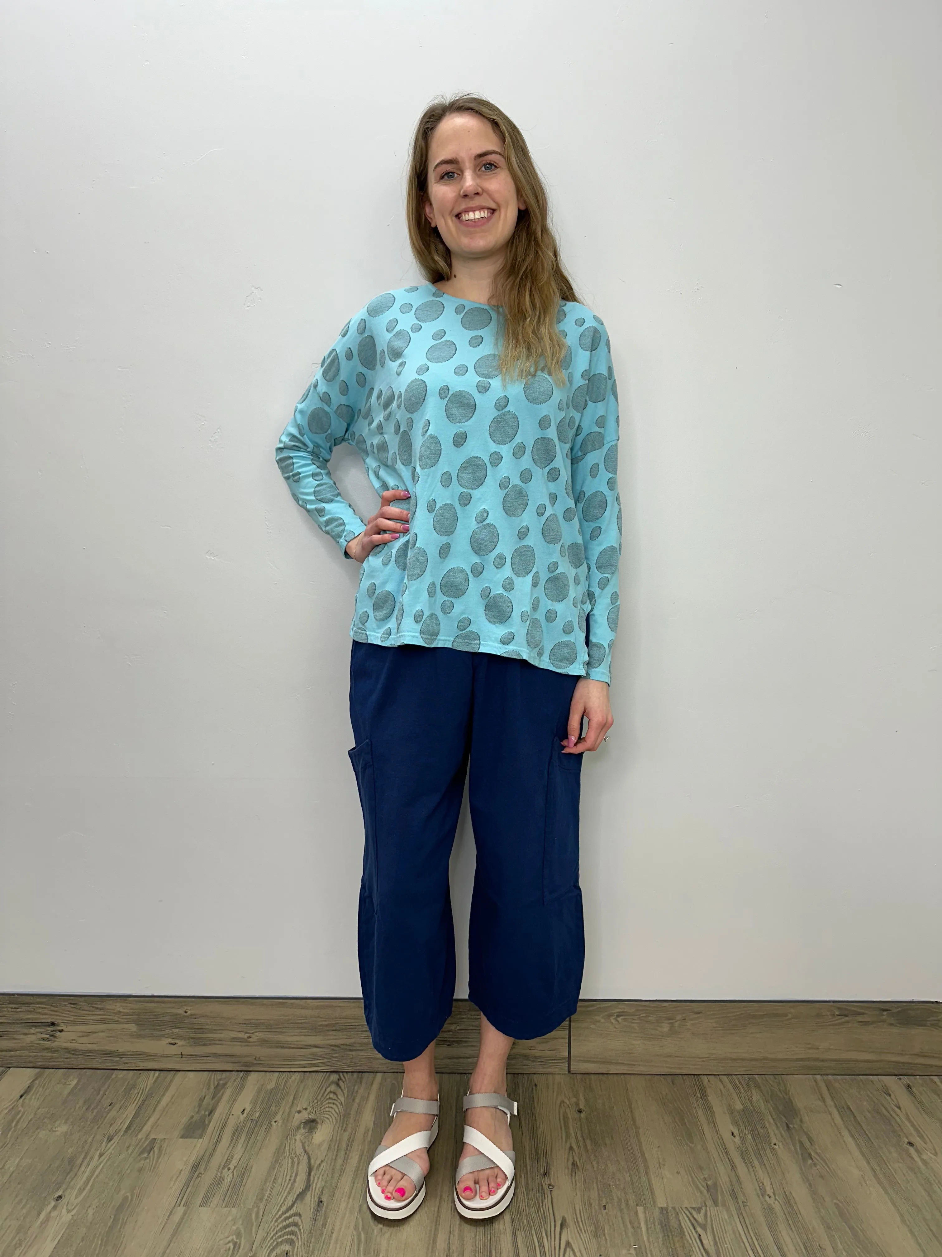 Poolside Jacquard Dot Boxy Top