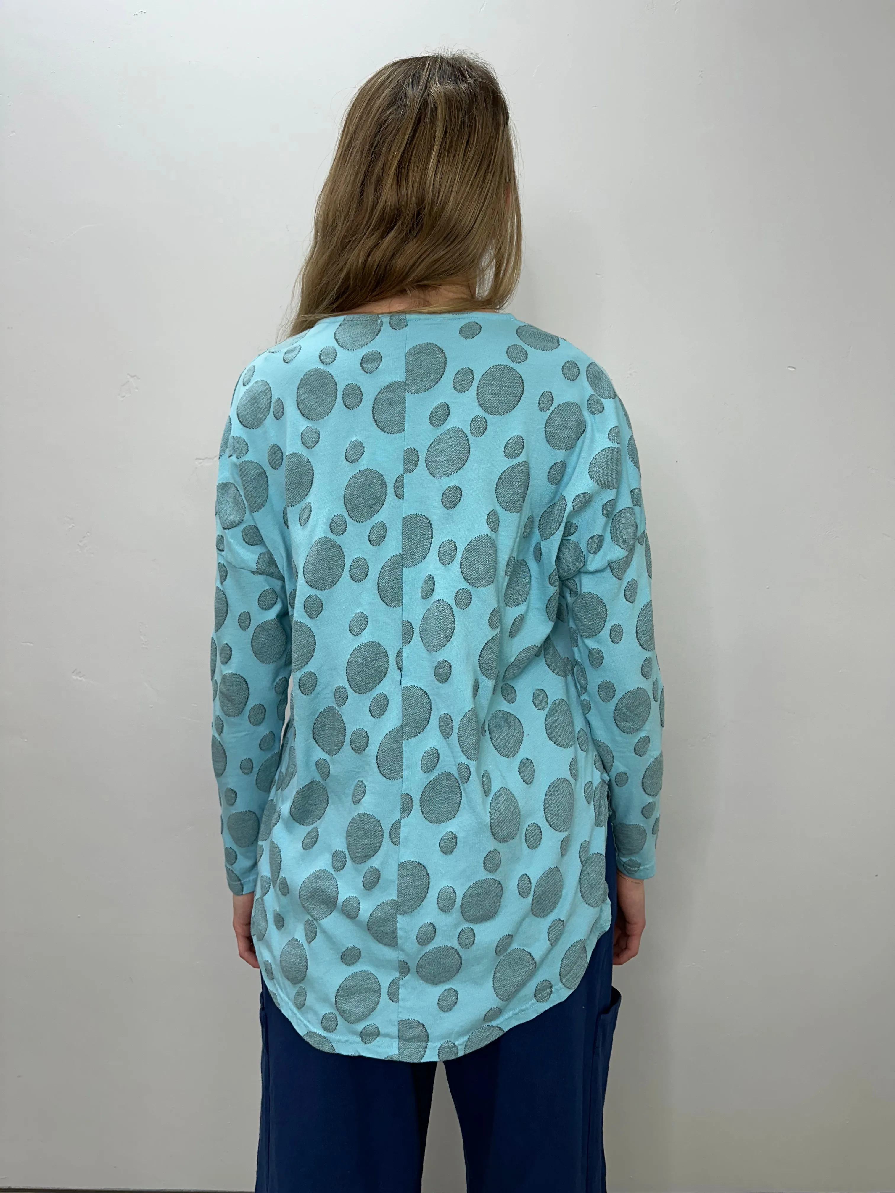 Poolside Jacquard Dot Boxy Top