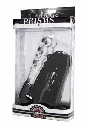 Prisms Lingam Glass Dildo Flogger