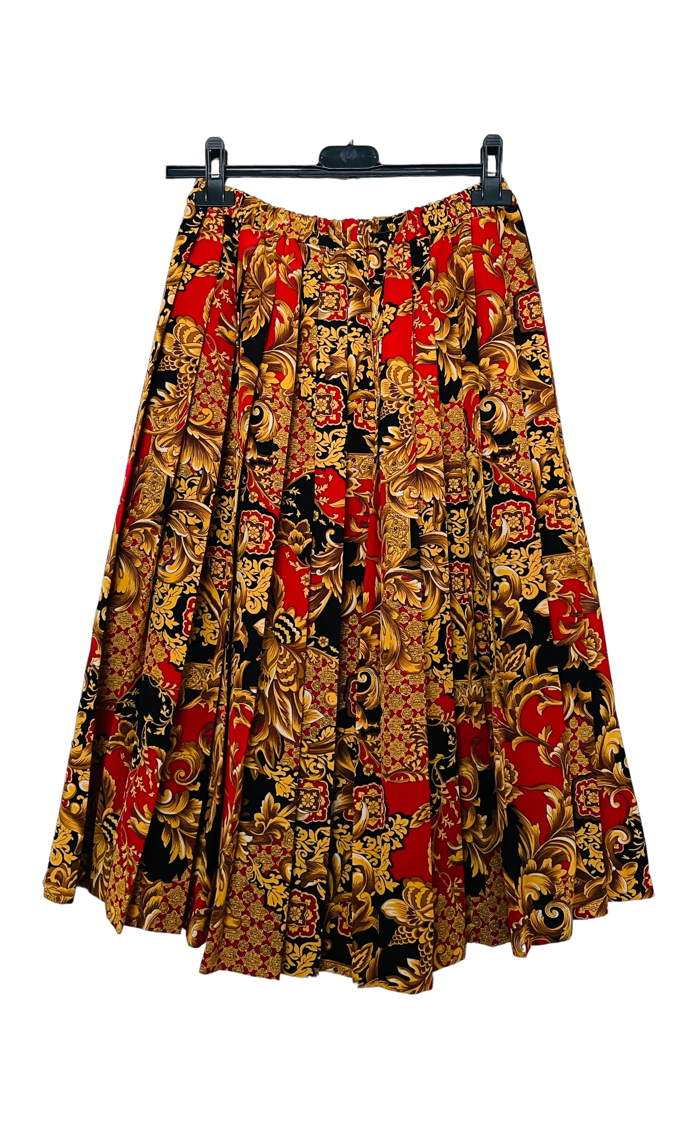 RENT Vintage Bold Printed Pleated Skirt