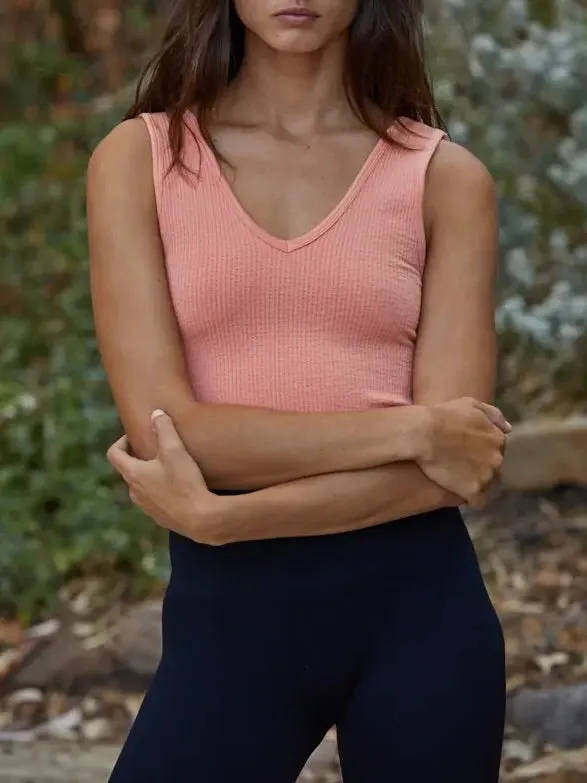 Reversible Crop Tank - Blood Orange