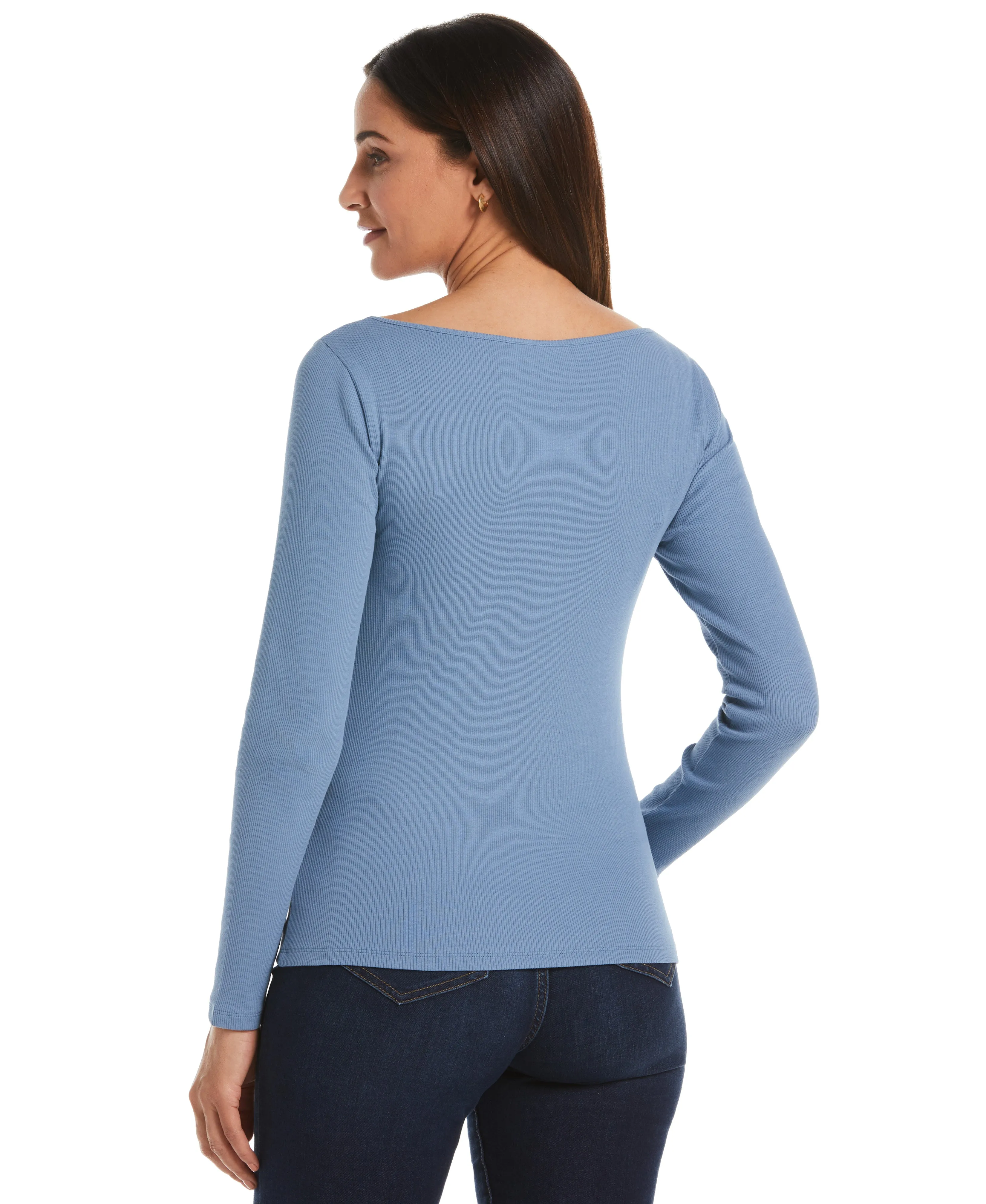 Rib Knit Cutout Top