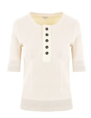 RIBBED-KNIT COTTON TOP