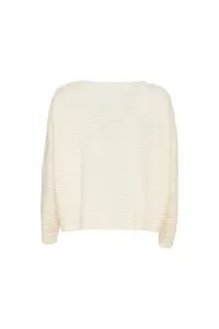 RIBBED KNIT TOP - CREAM