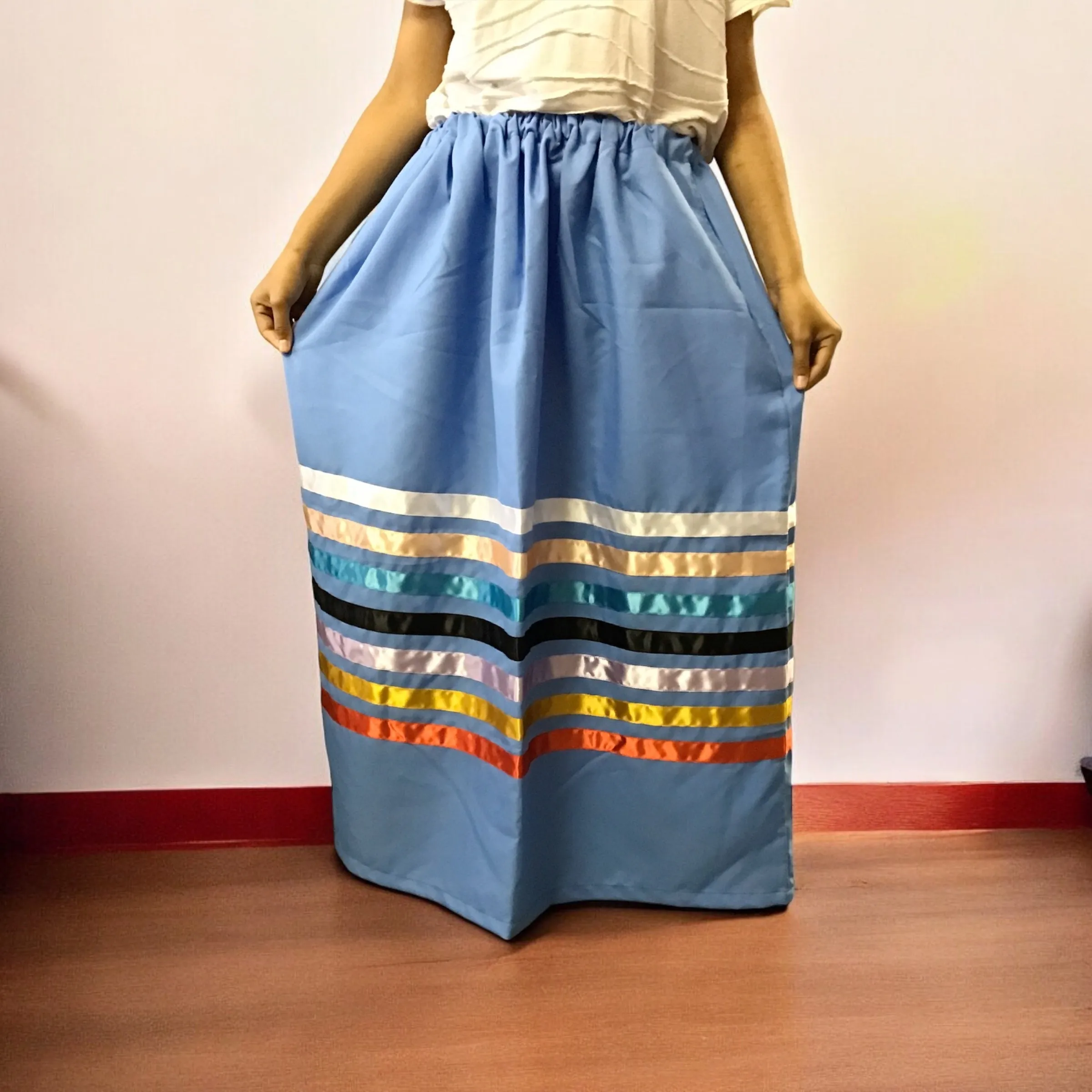 Ribbon skirt with No print