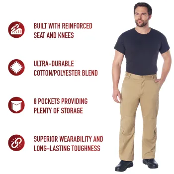 Rothco Vintage Paratrooper Cargo Fatigue Pants / Khaki