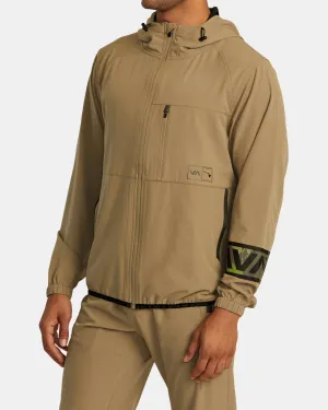 RVCA HAWAII YOGER FULL ZIP JACKET - DARK KHAKI