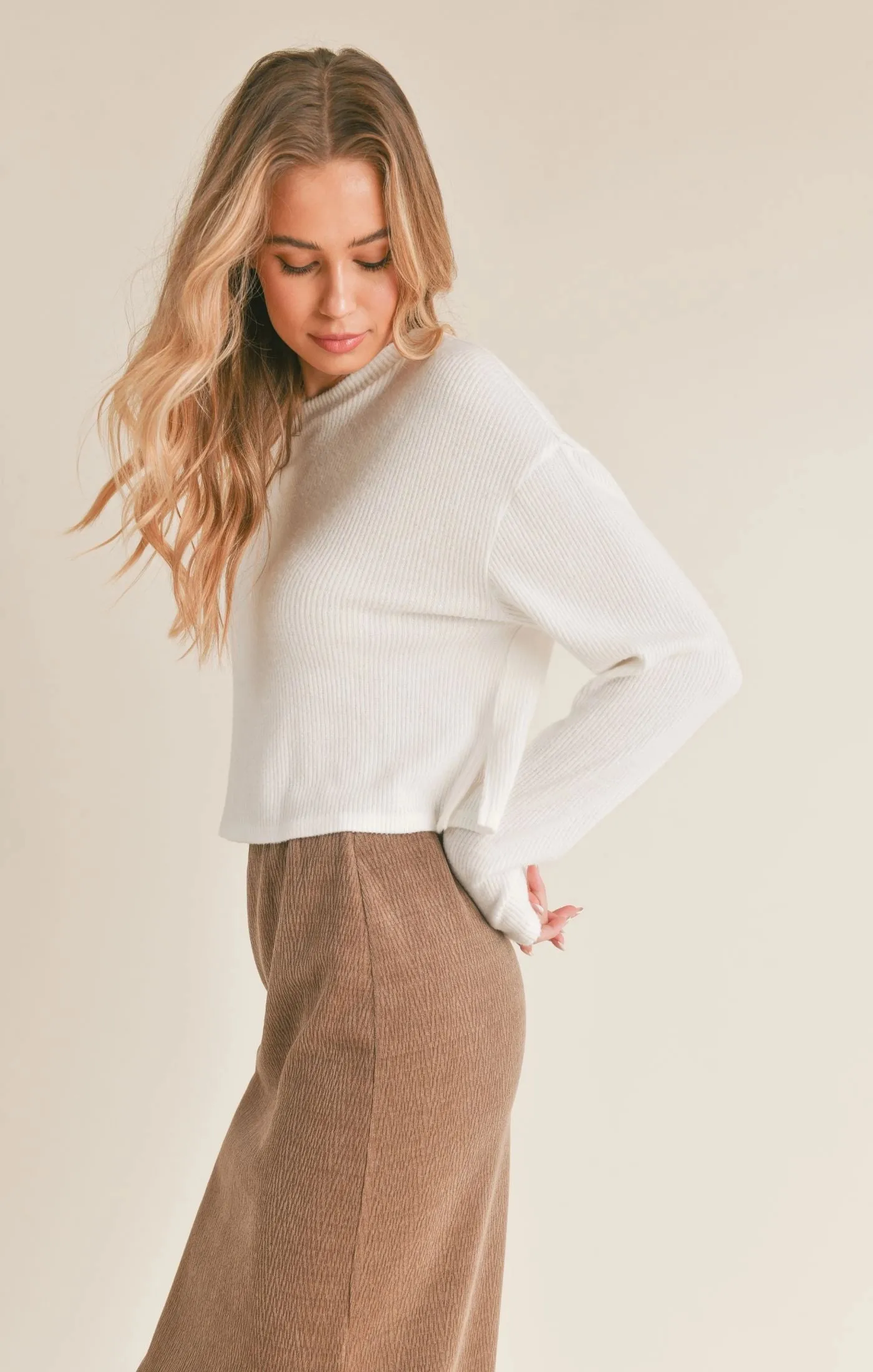 Sadie & Sage Key Crewneck Knit Top