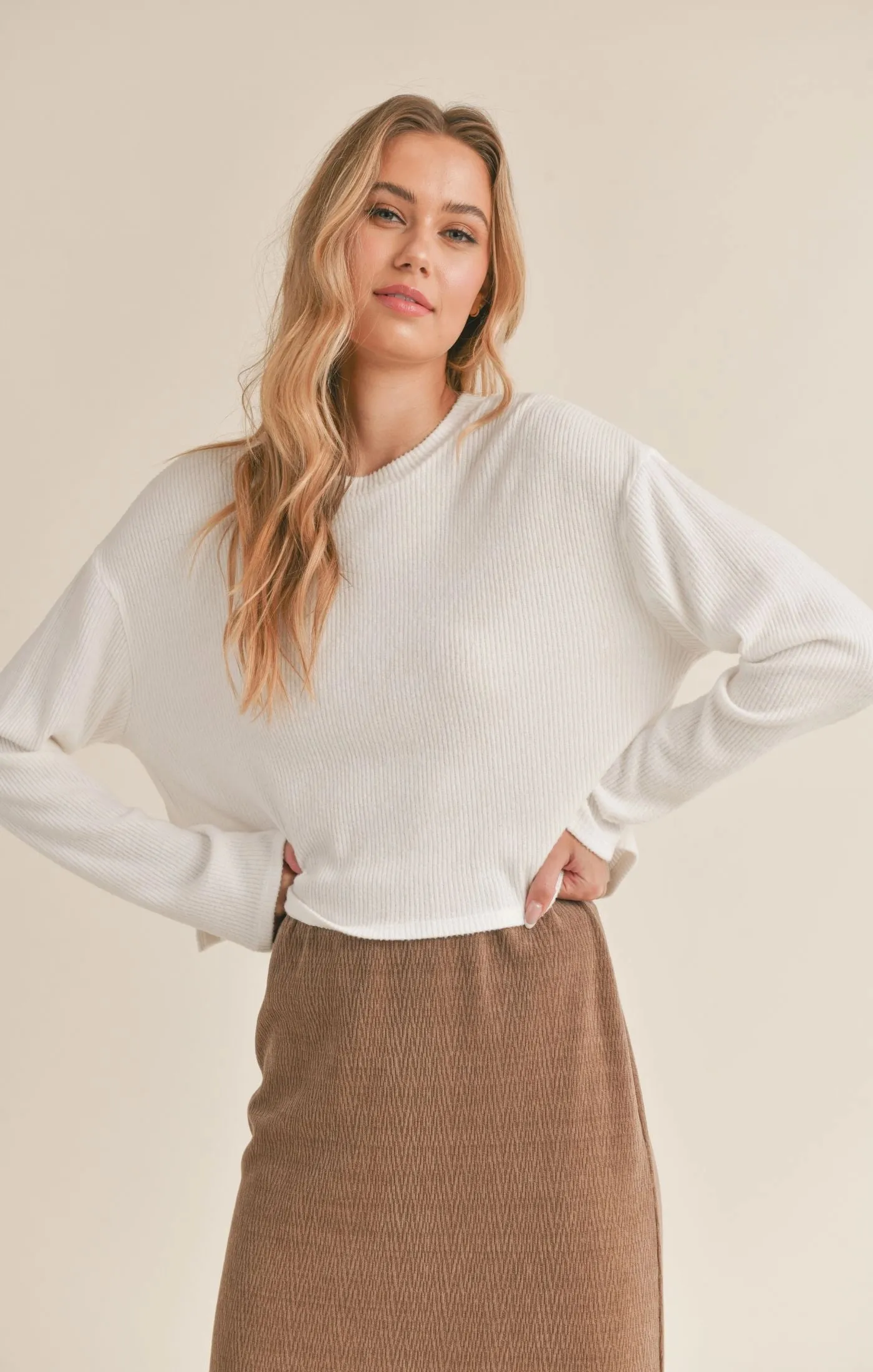 Sadie & Sage Key Crewneck Knit Top