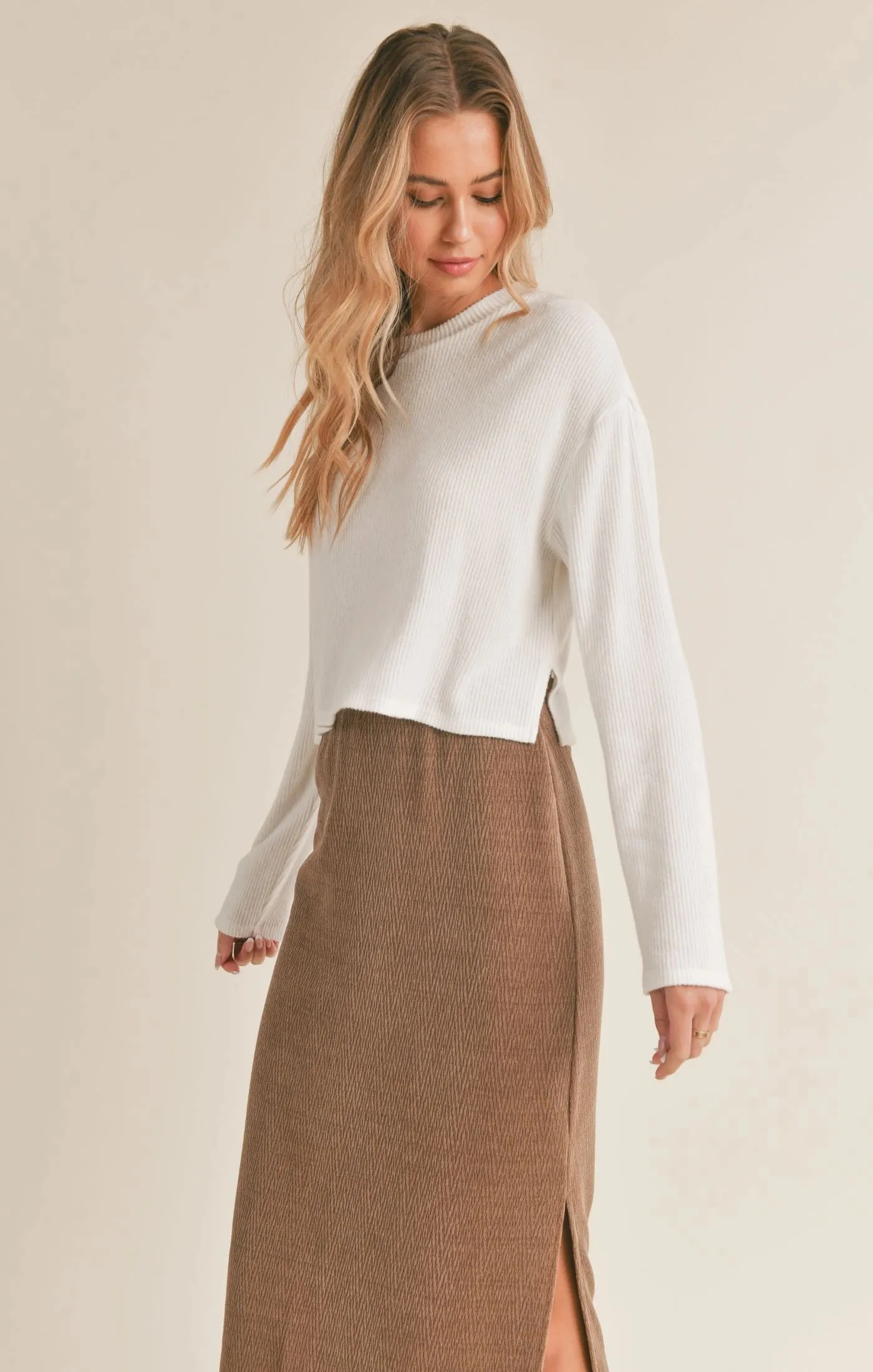 Sadie & Sage Key Crewneck Knit Top