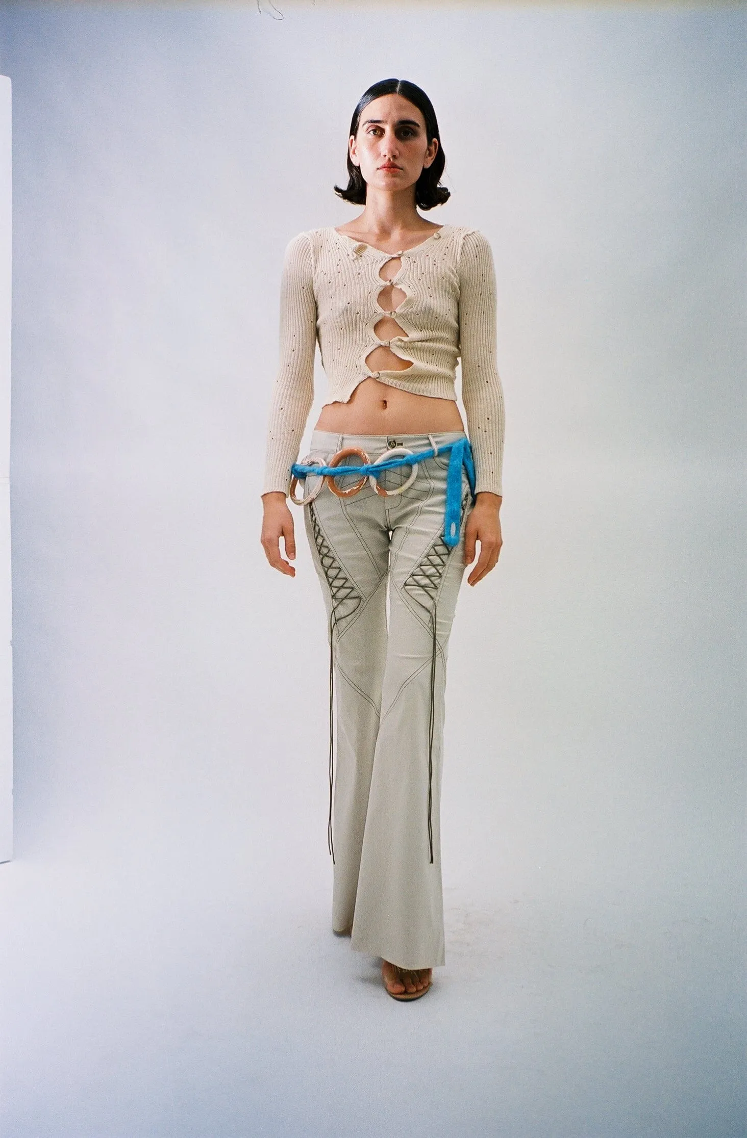 Sesame Flared Lace Up Rainwear Pants