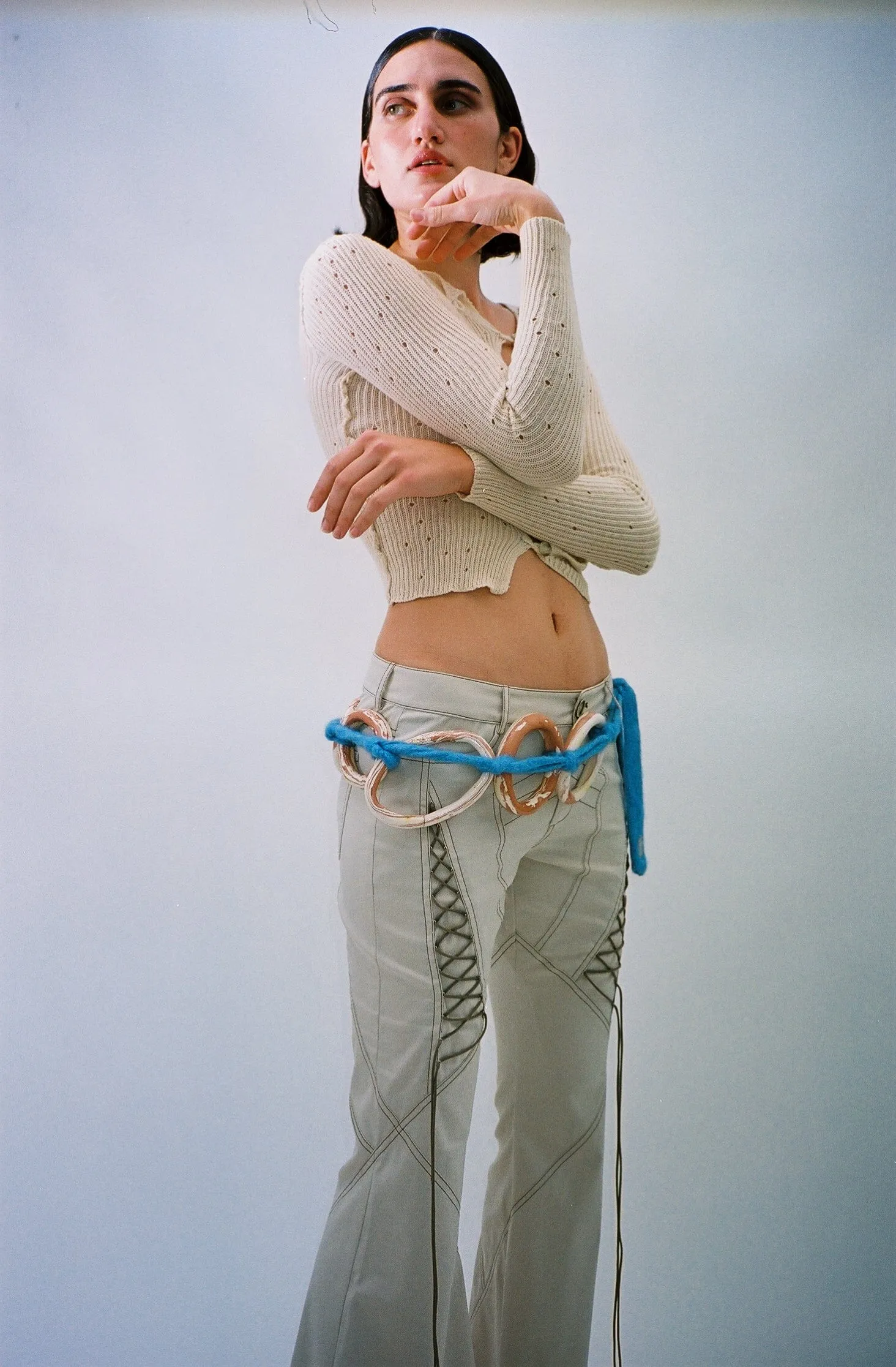 Sesame Flared Lace Up Rainwear Pants