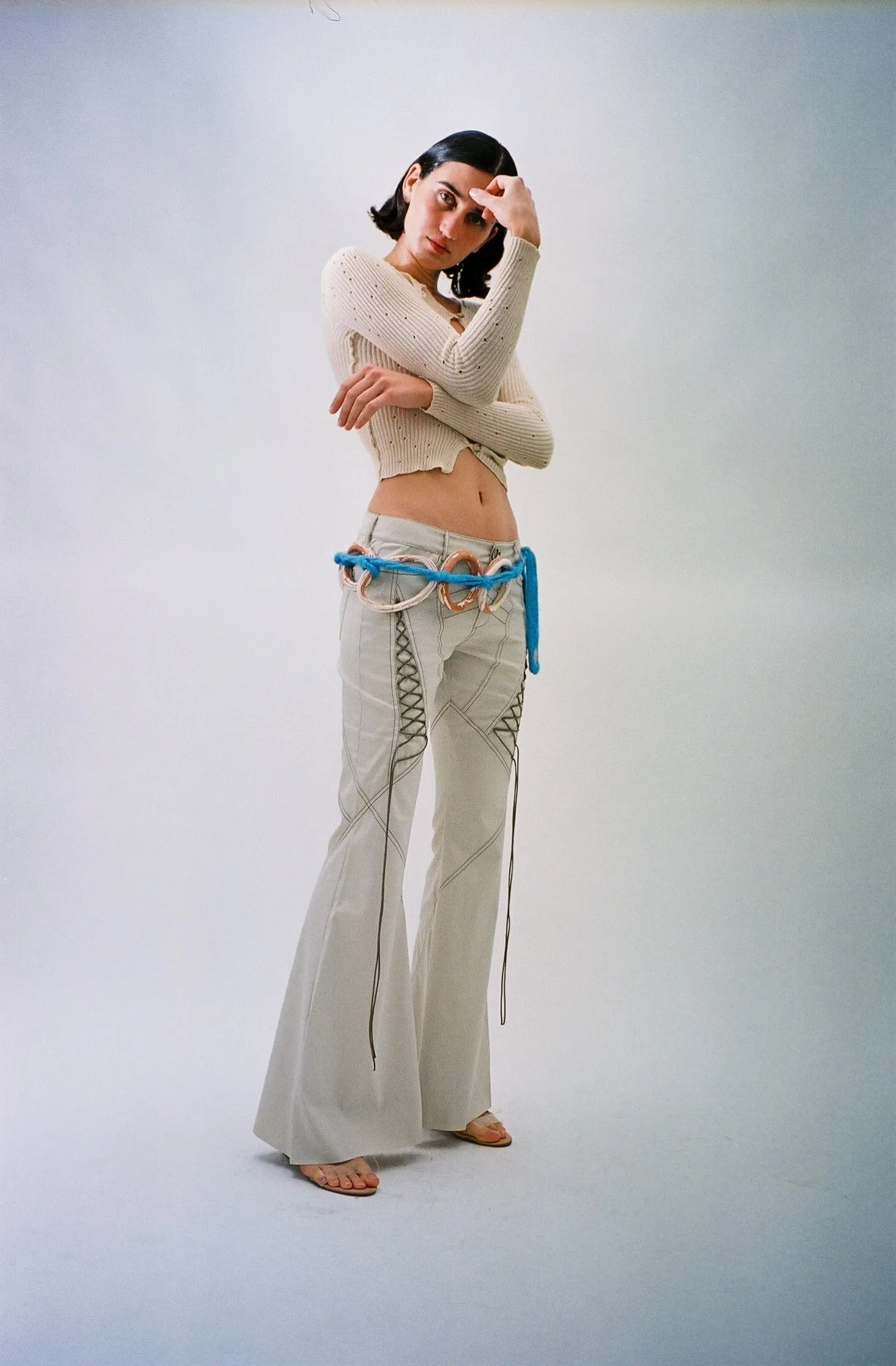 Sesame Flared Lace Up Rainwear Pants