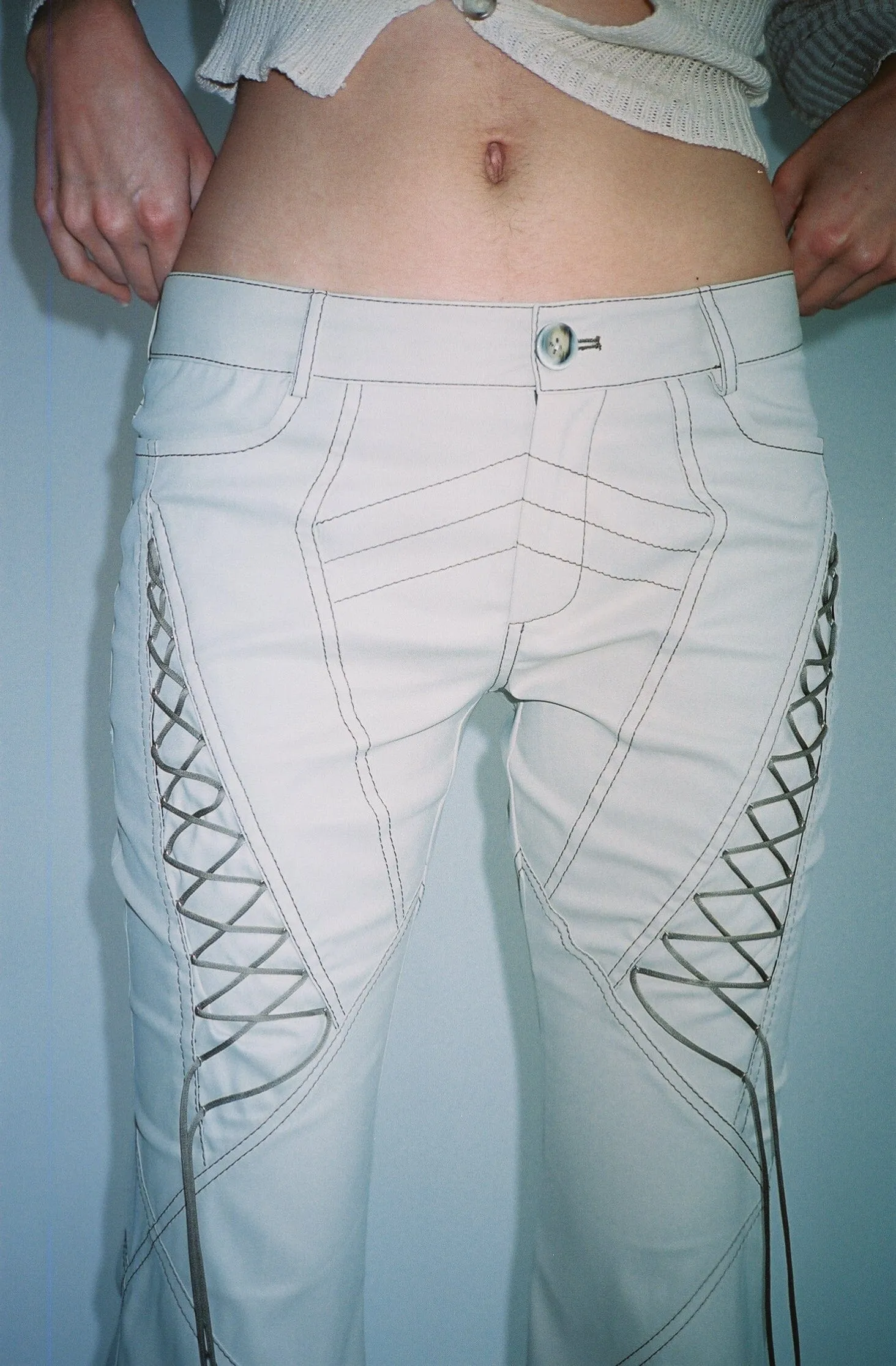 Sesame Flared Lace Up Rainwear Pants