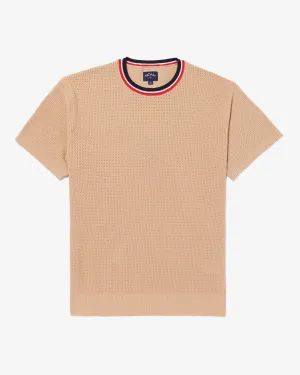 Short Sleeve Mesh Sweater Top