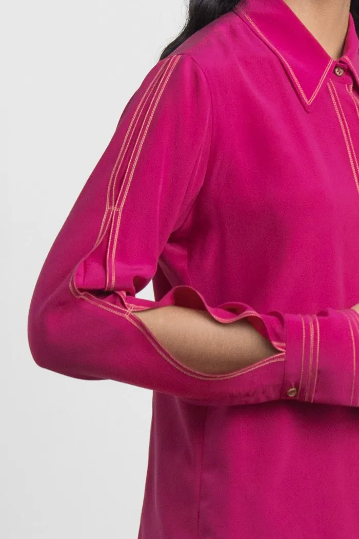 Silk Blouse with Slits