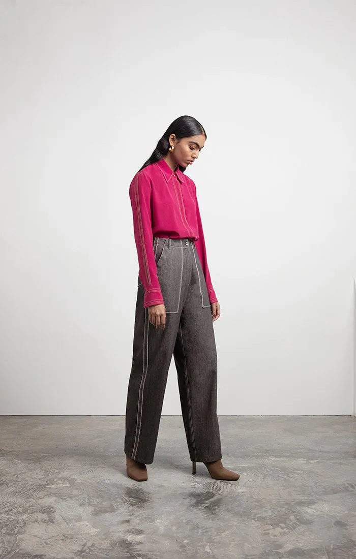 Silk Blouse with Slits