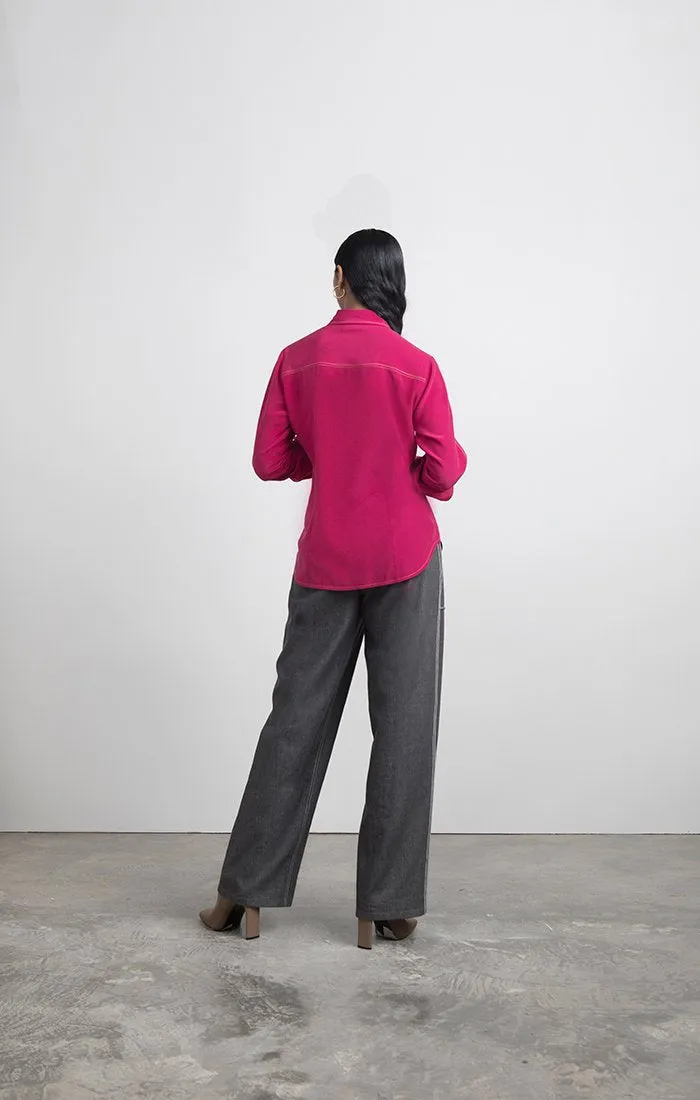 Silk Blouse with Slits