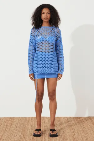 Sky Crochet Knit Top