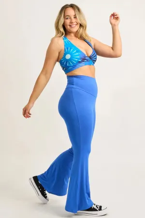Soft To Touch High Waisted Bells - Electric Blue