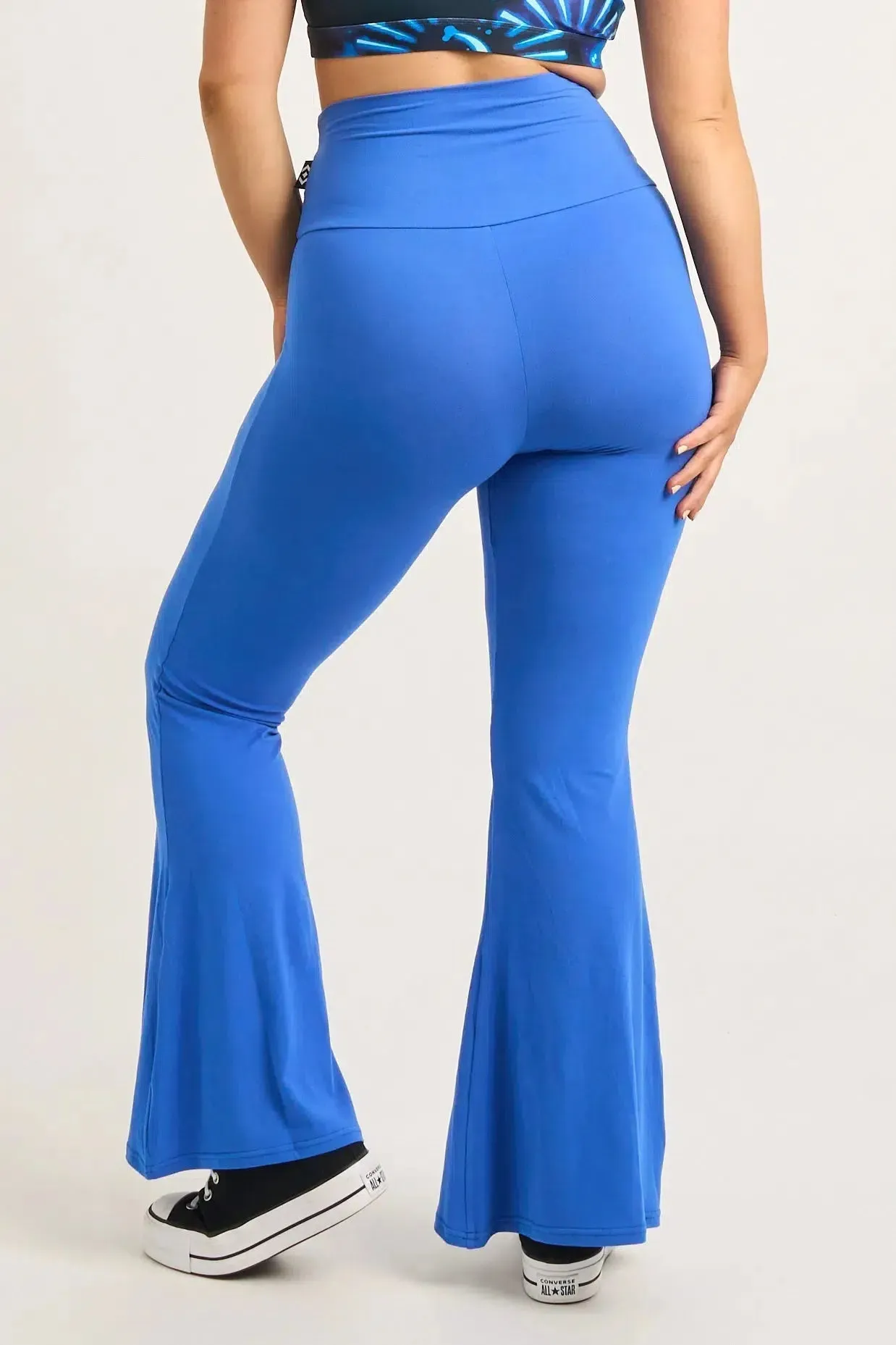 Soft To Touch High Waisted Bells - Electric Blue