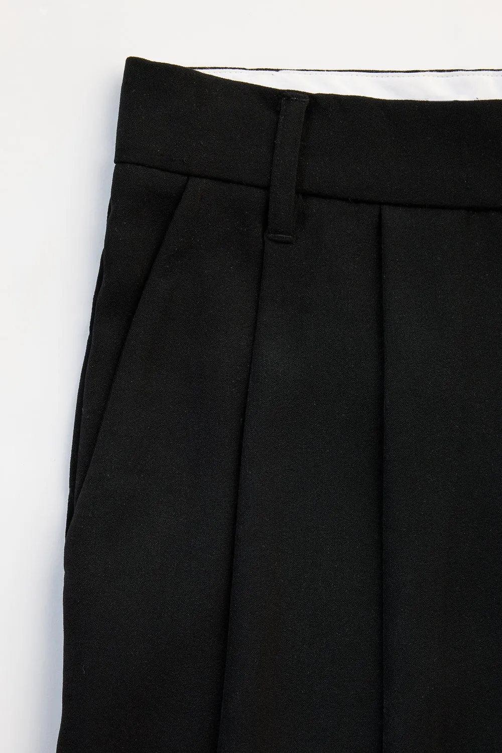 Solid Black Super Flared Korean Pants