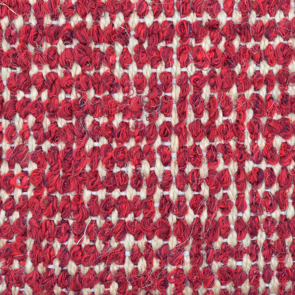 Tapis artisanal en sisal et coton 160x95 - Bordeaux