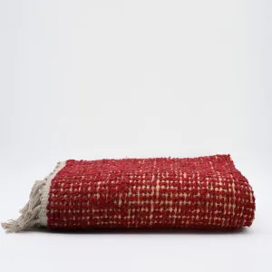 Tapis artisanal en sisal et coton 160x95 - Bordeaux