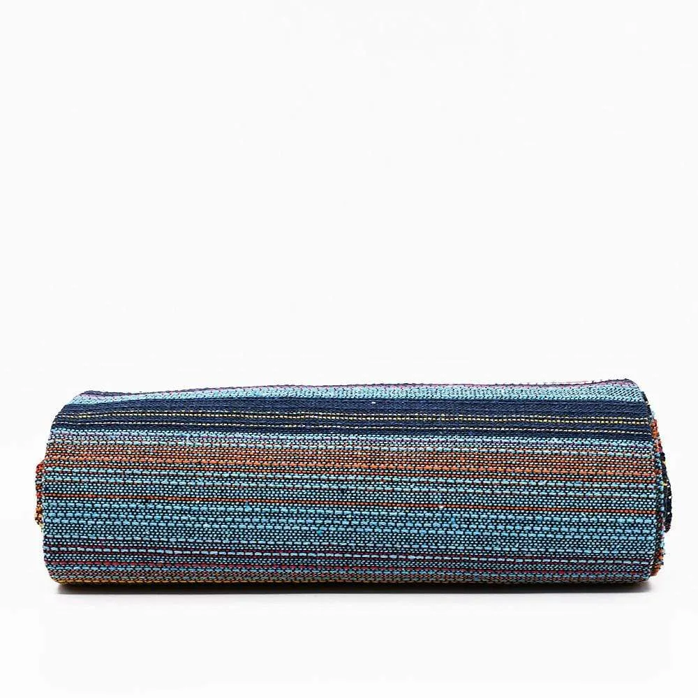Tapis fin en coton 210x150 - Turquoise