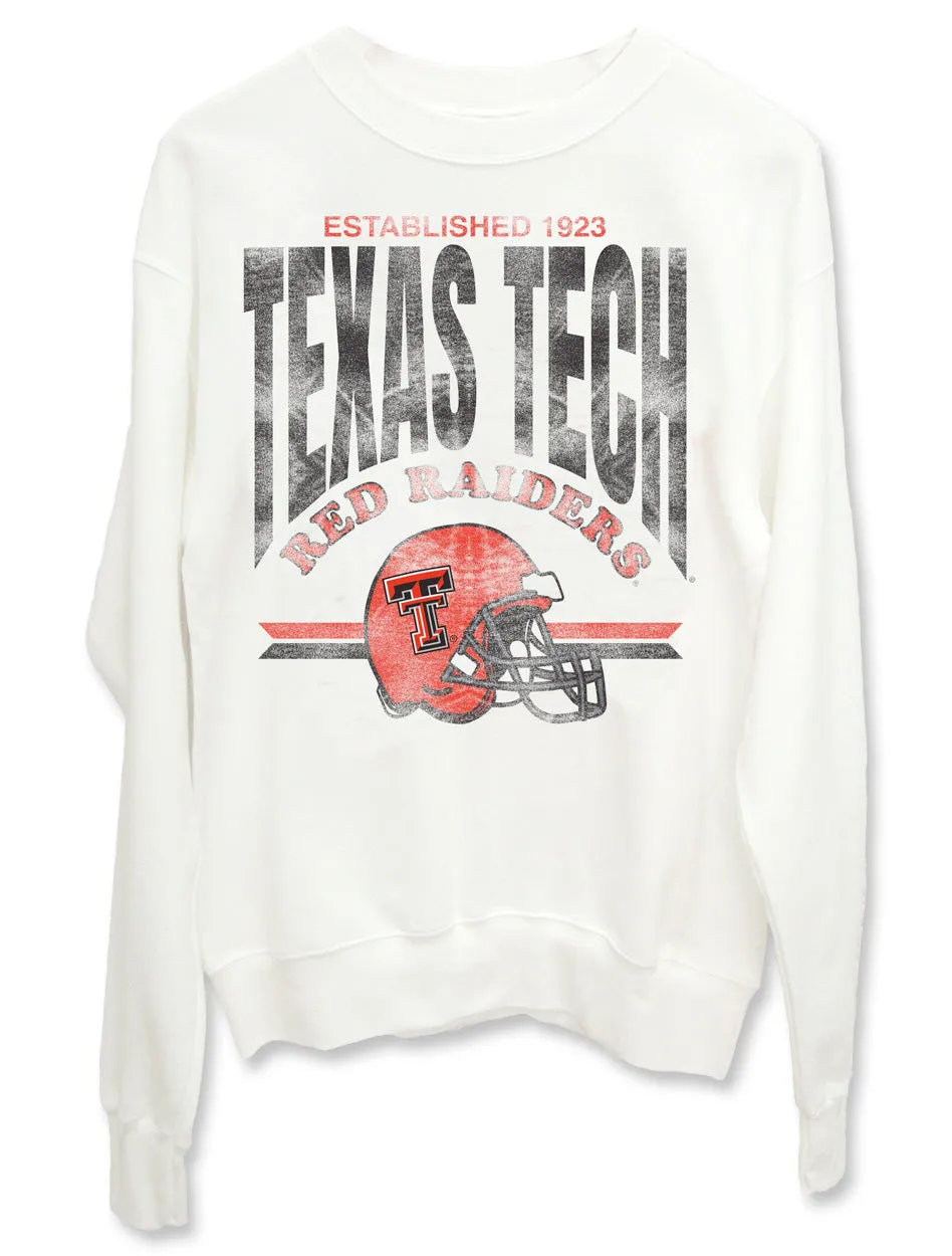 Texas Tech Livy Lu "Est. 1923 Helmet" Crew Sweatshirt
