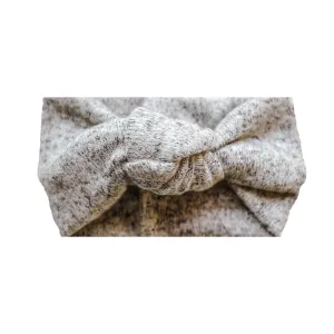 Top Knot Headband | Heather Grey Sweater Knit