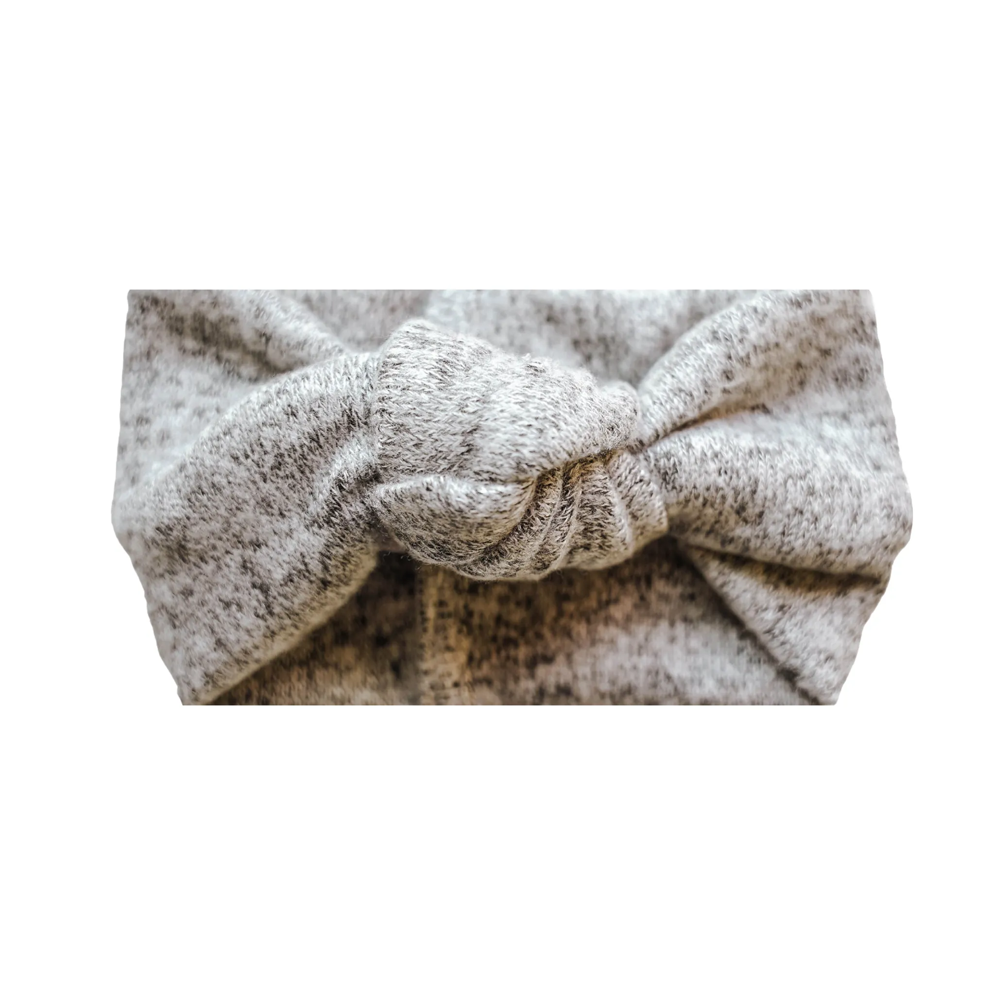 Top Knot Headband | Heather Grey Sweater Knit