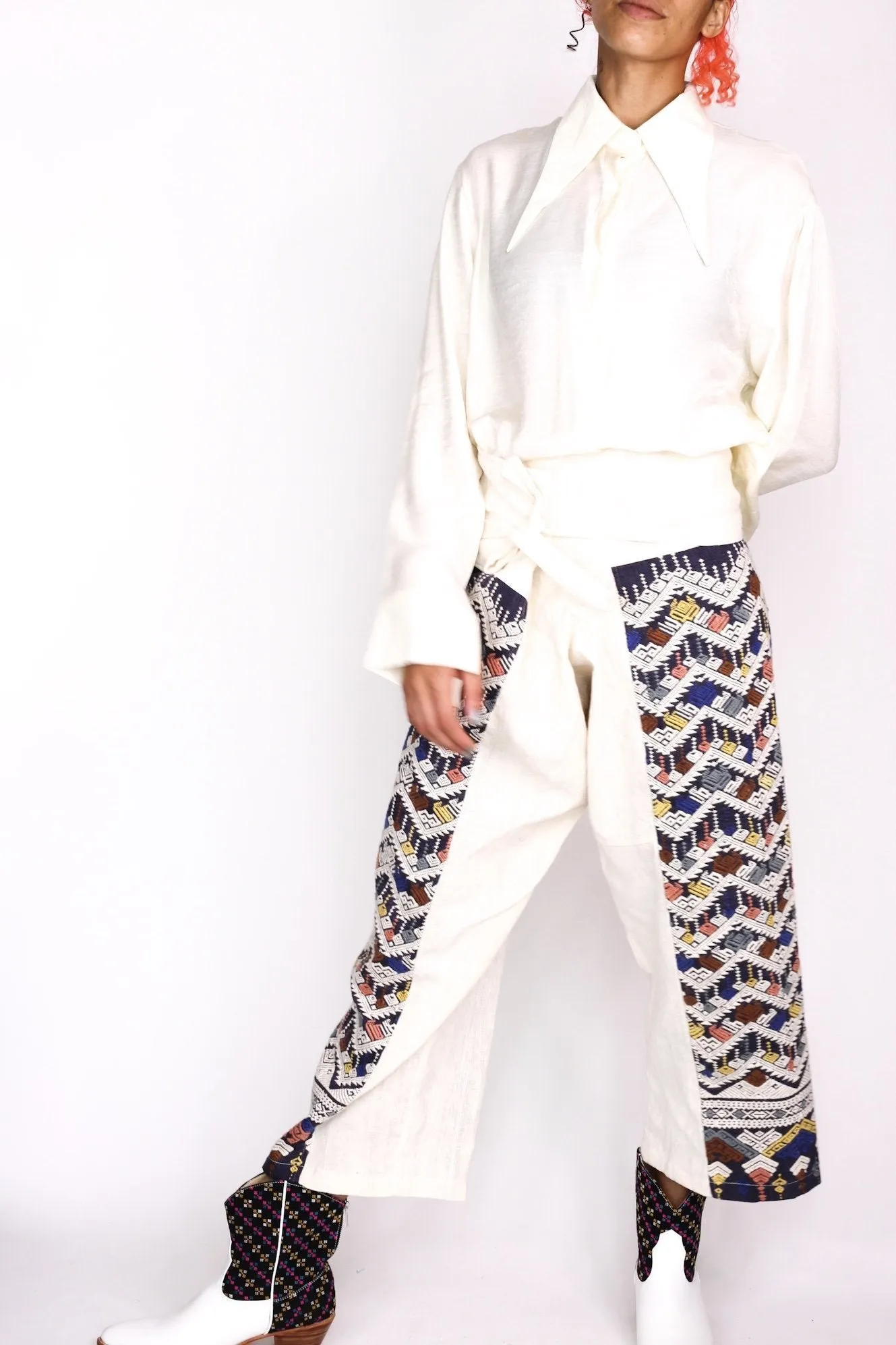 TRIBAL WOVEN FISHERMAN PANTS FIO