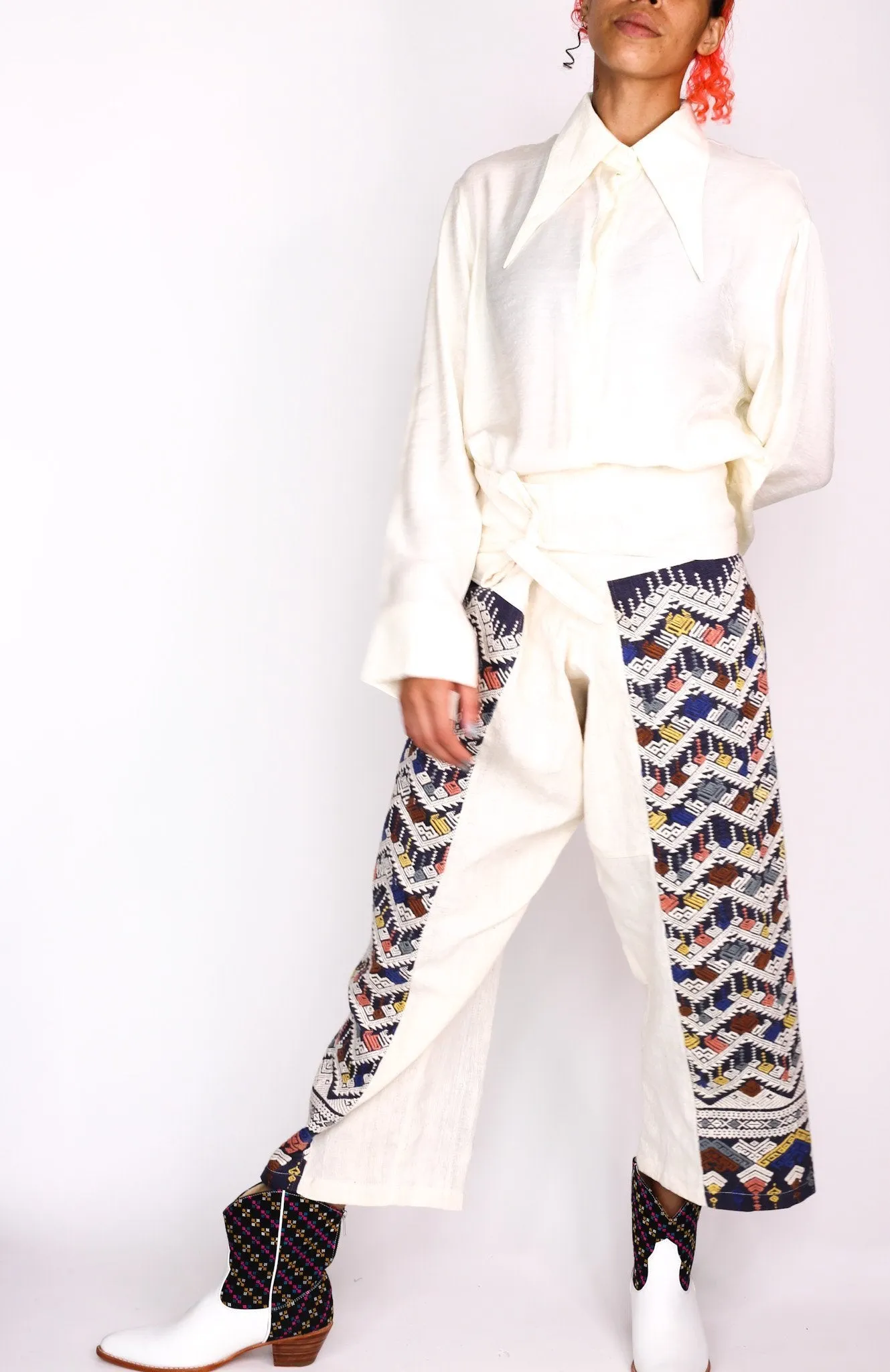 TRIBAL WOVEN FISHERMAN PANTS FIO