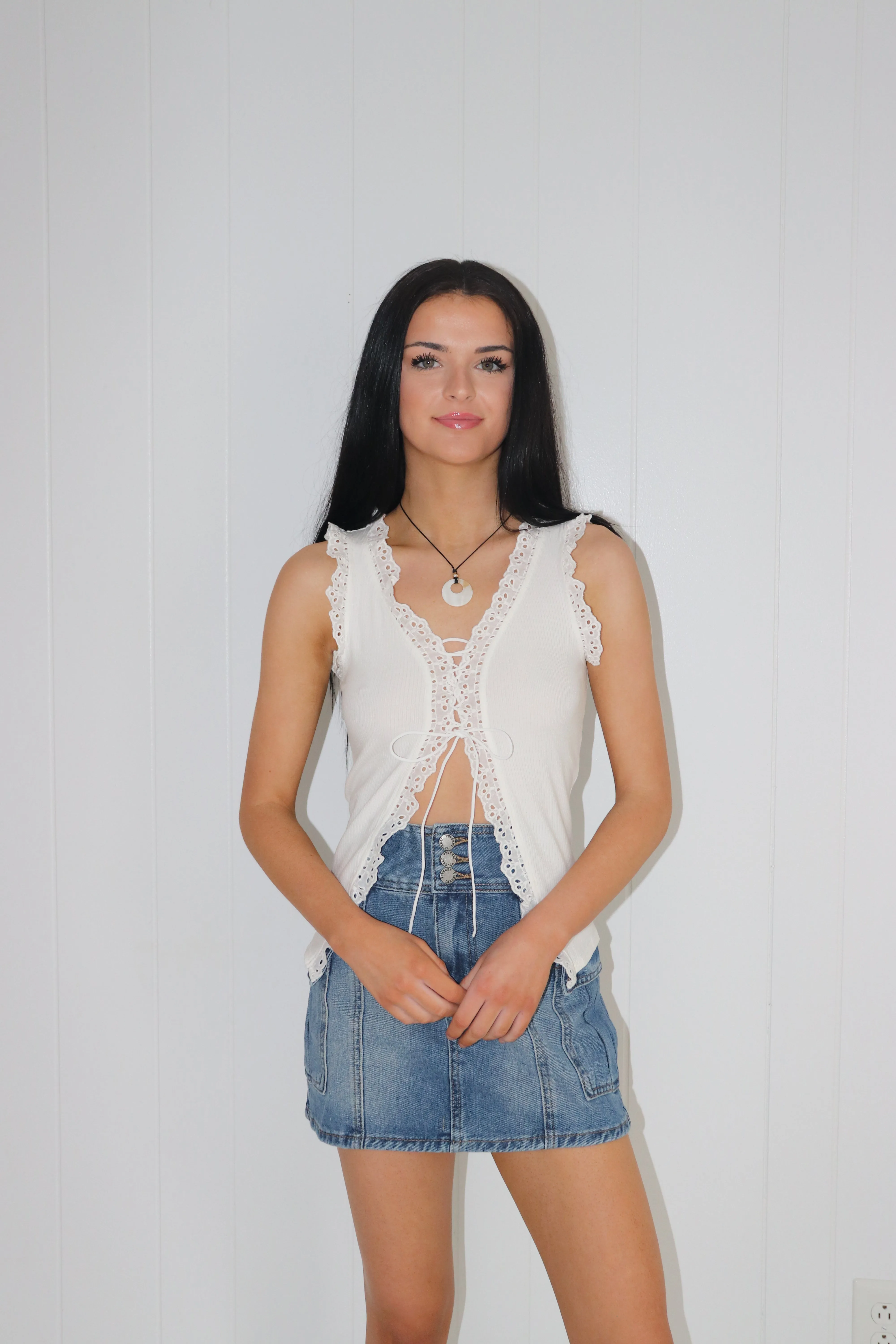 Use To Me Cargo Denim Mini Skirt