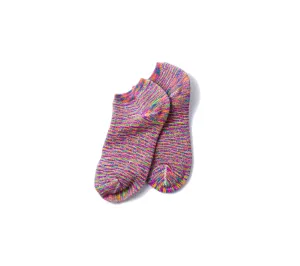 Washi Pile Short Sock "Kasuri" | Rainbow