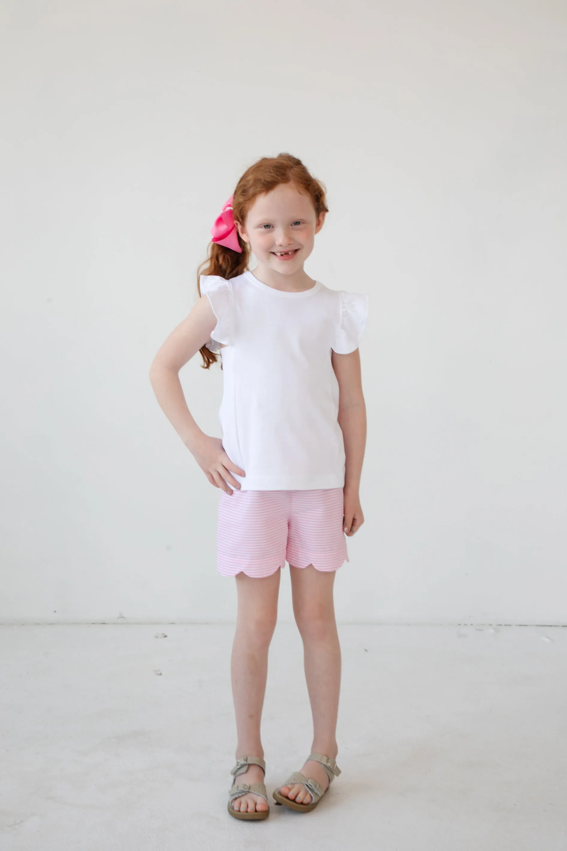 White Ruffle Knit Top