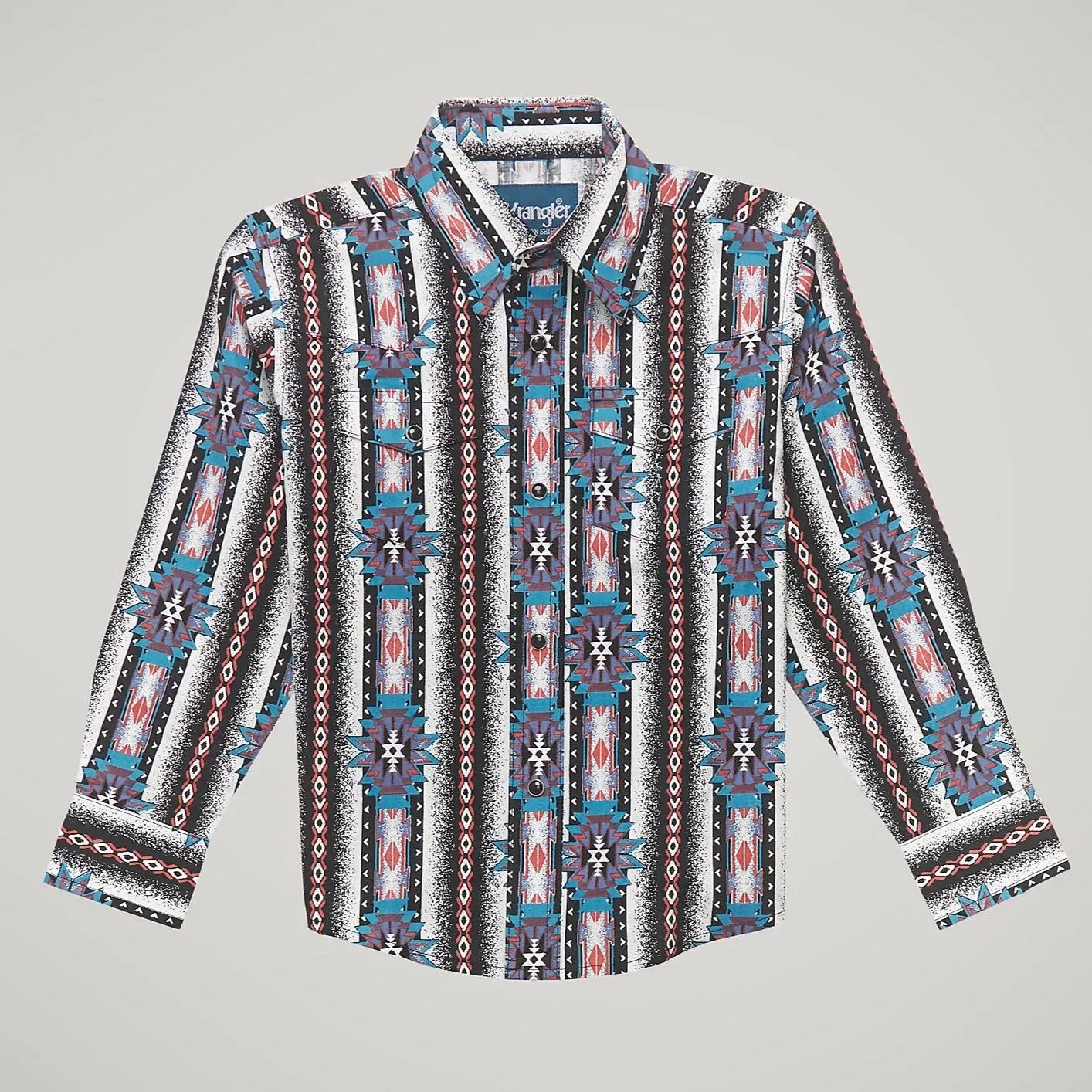 Wrangler Boy's Checotah Long Sleeve Western Snap Shirt