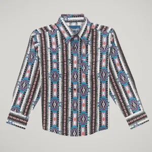 Wrangler Boy's Checotah Long Sleeve Western Snap Shirt